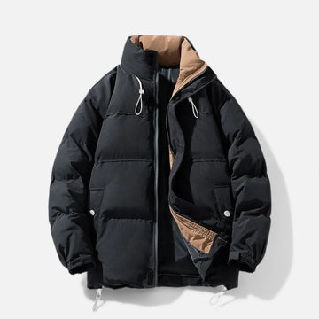 Elvayn | Men’s Oversized Windproof Jacket with Stand Collar