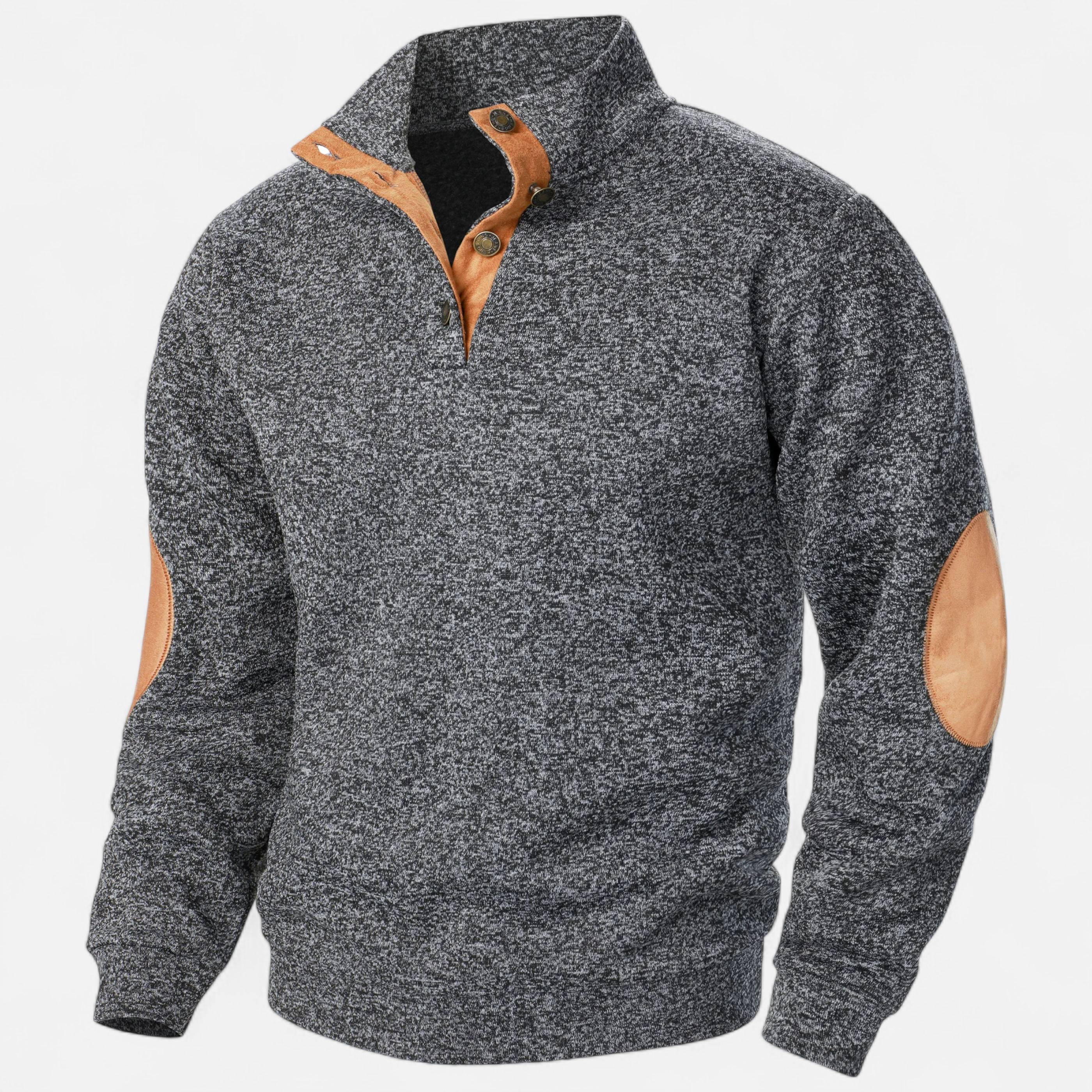Elvayn | Men’s Knitted Sweater – Stand Collar Heritage Style