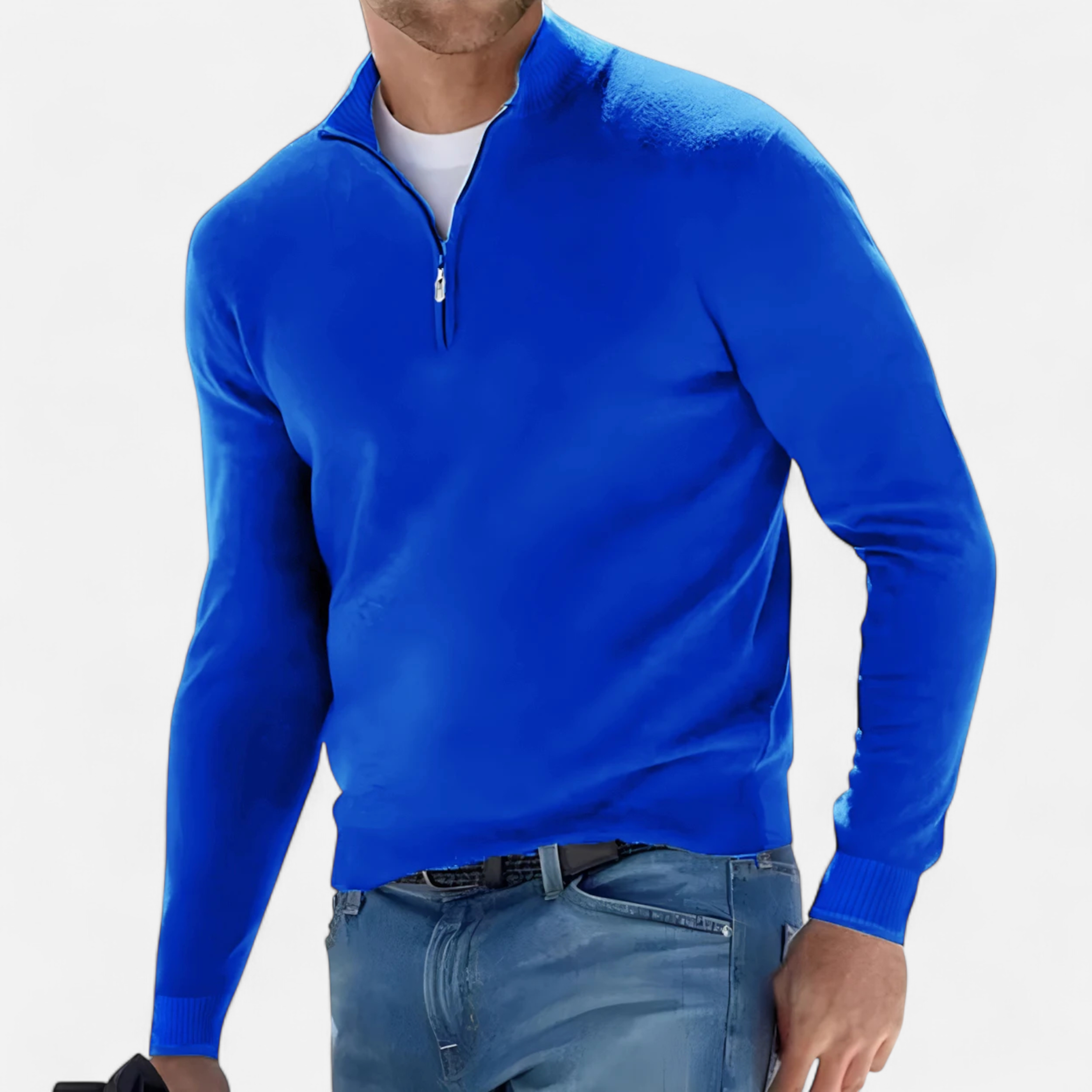 Elvayn | Men’s Half-Zip Sweater – Heritage Knit Elegance