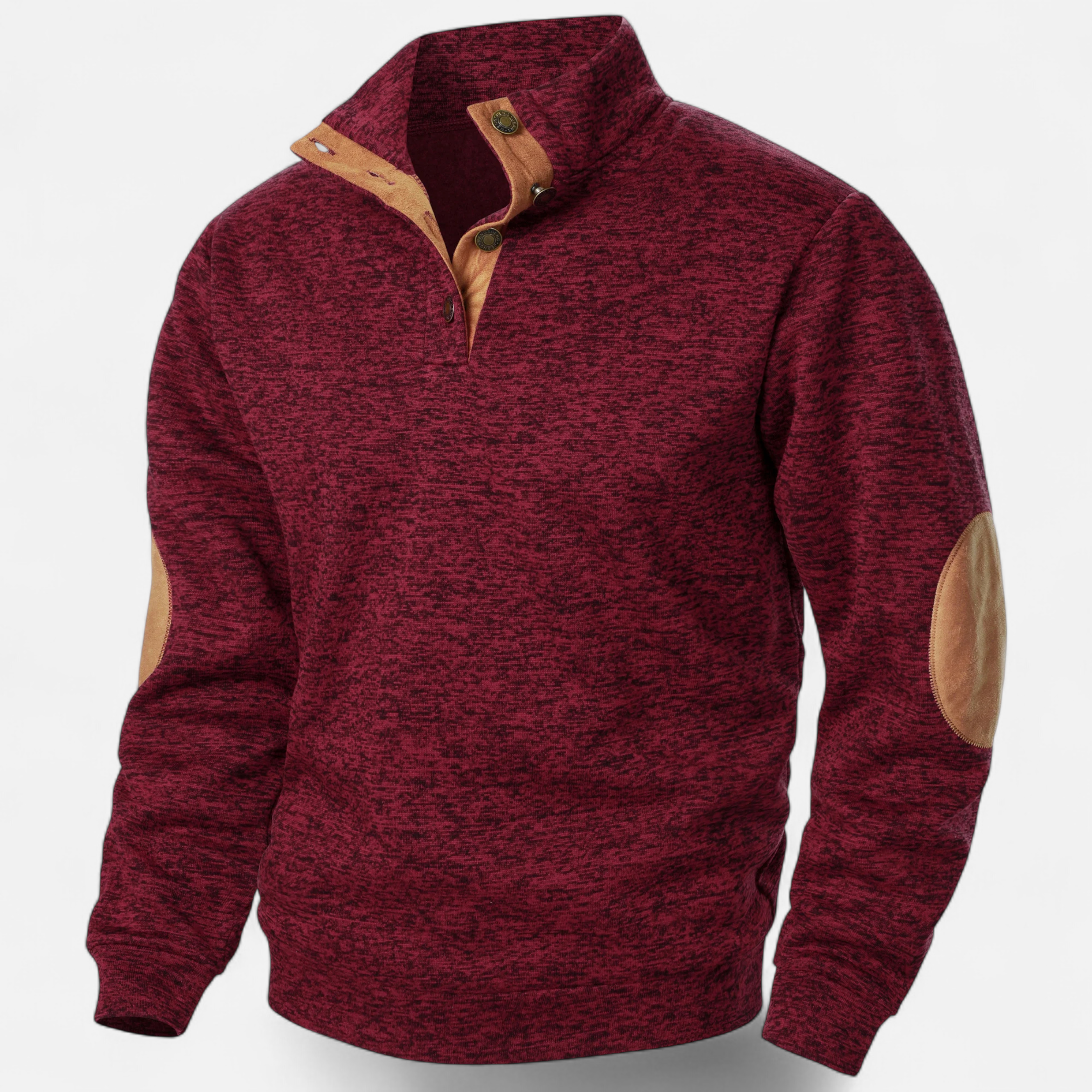 Elvayn | Men’s Knitted Sweater – Stand Collar Heritage Style