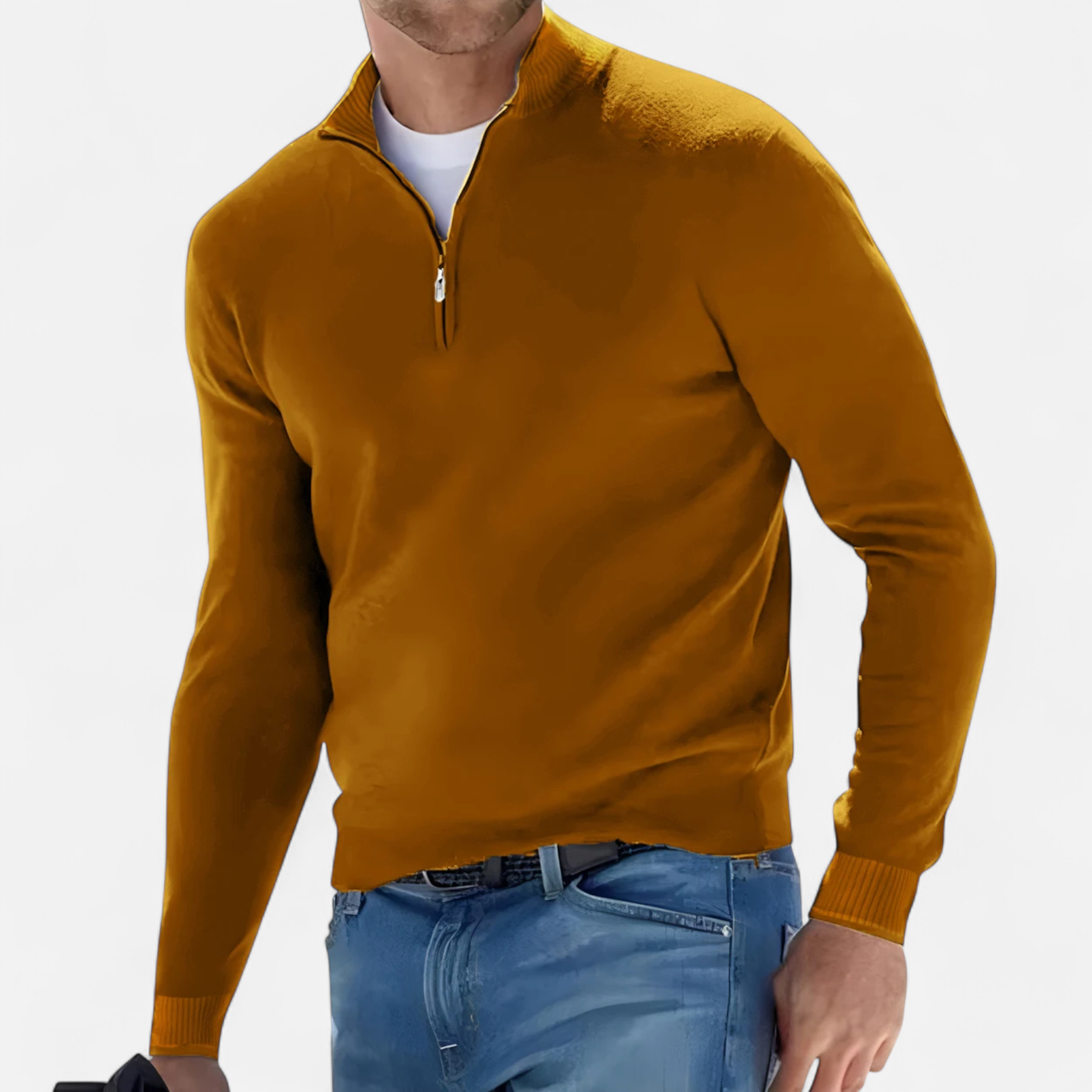 Elvayn | Men’s Half-Zip Sweater – Heritage Knit Elegance