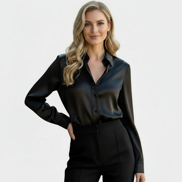 Chic satin blouse for women