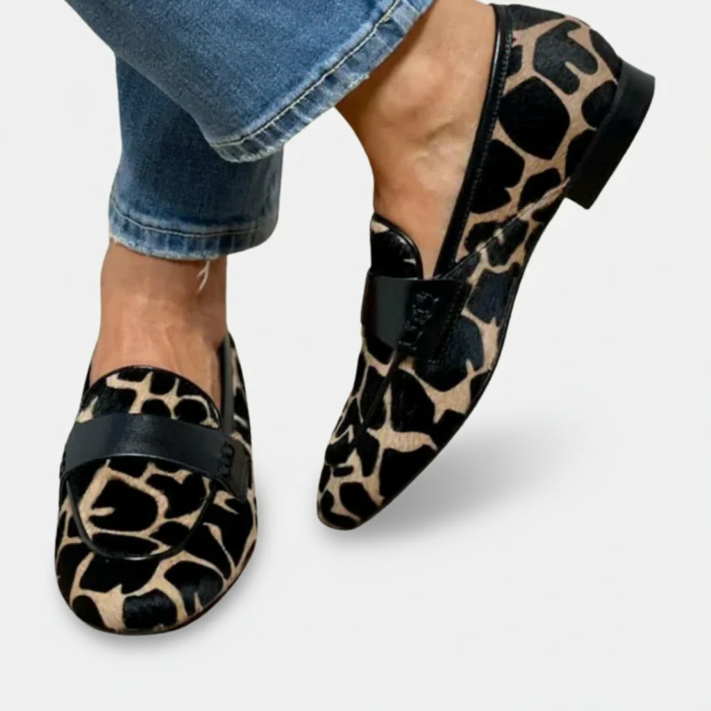 Chic animal print loafers for women