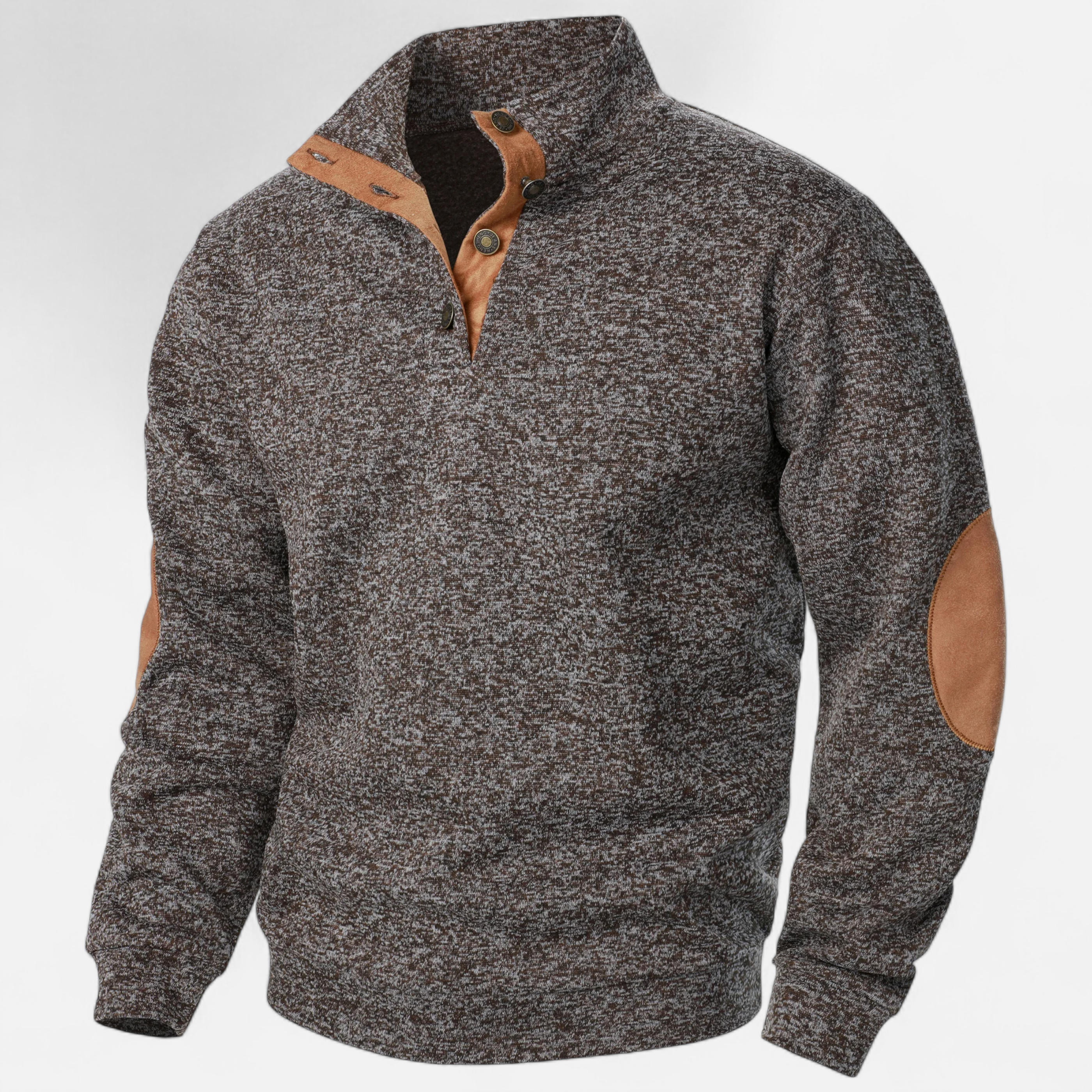 Elvayn | Men’s Knitted Sweater – Stand Collar Heritage Style