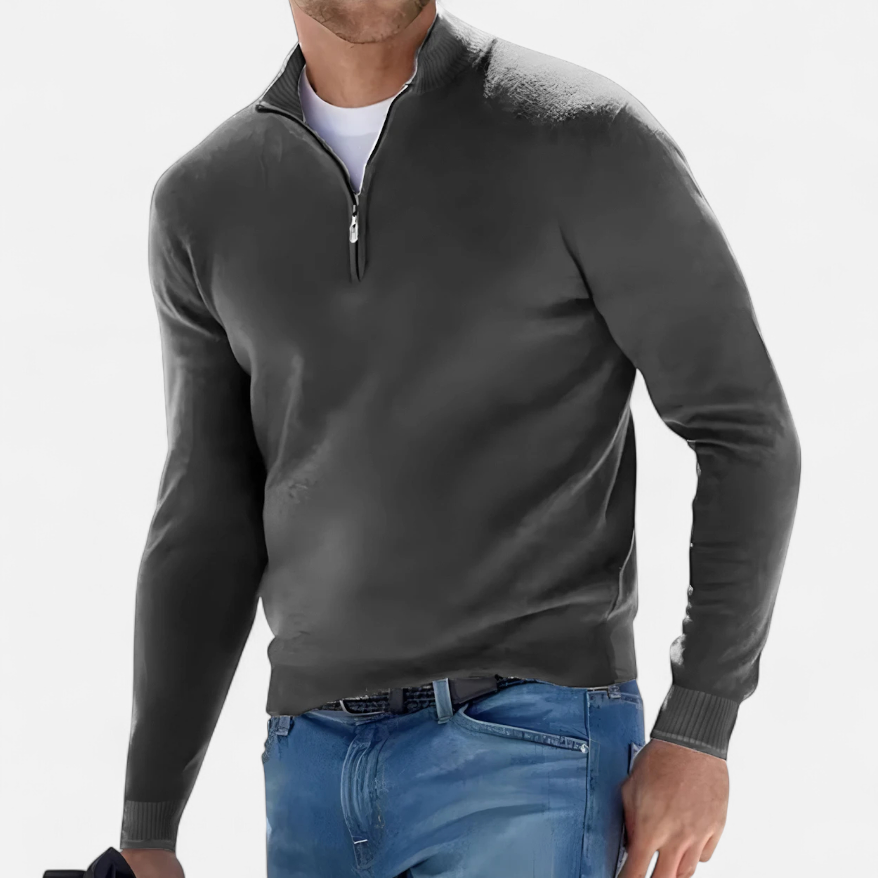 Elvayn | Men’s Half-Zip Sweater – Heritage Knit Elegance