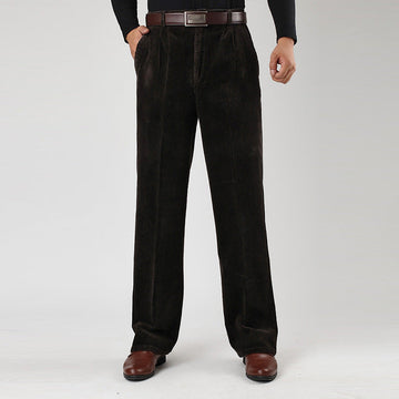 Elvayn | Men's Casual High-Waist Pleated Pants