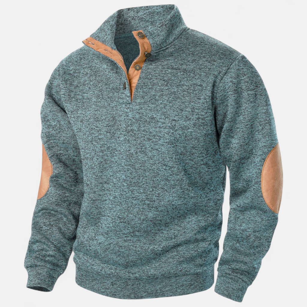 Elvayn | Men’s Knitted Sweater – Stand Collar Heritage Style