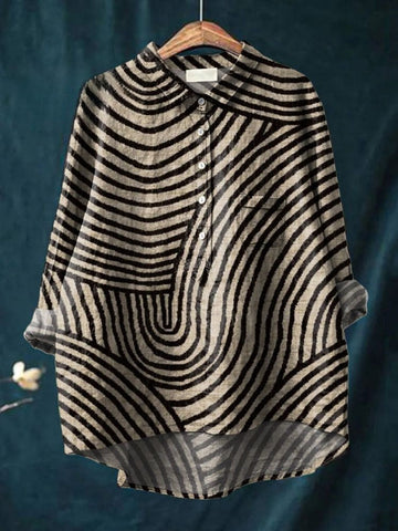 Chloe | Abstract Stripe Shirt