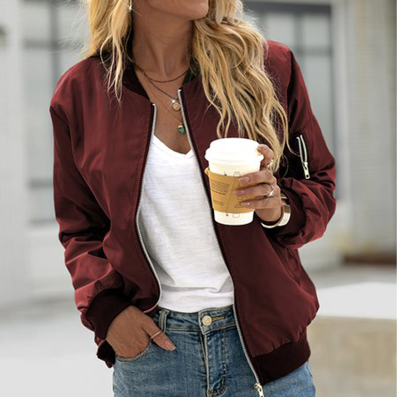 Elvayn | Women’s Casual Zip Up Bomber Jacket