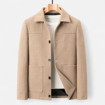 Elvayn | Men’s Wool Blend Jacket – Business Lapel Elegance