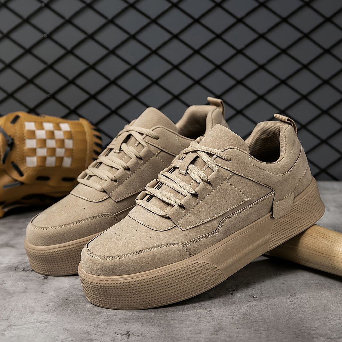 Elvayn | Men’s Chunky Sole Lace Up Street Sneakers