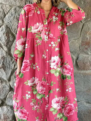 Elvayn | Artistic Floral Dress