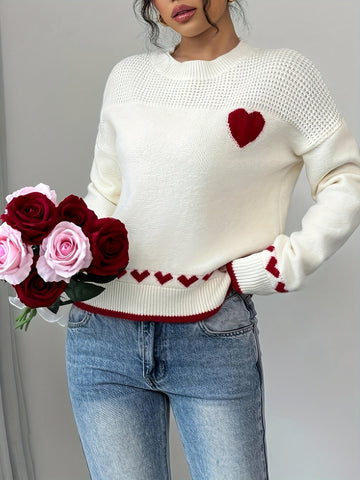 Elvayn | Sweet Heart Drop Shoulder Sweater