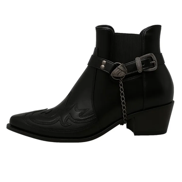 Elvayn | Men's Winter Western Boots With Buckle Style
