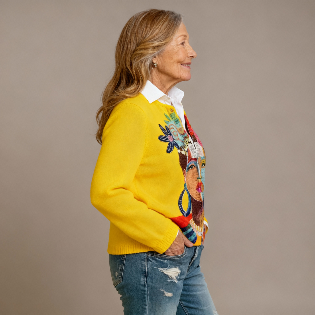Vanessa™ Art Printed Cardigan
