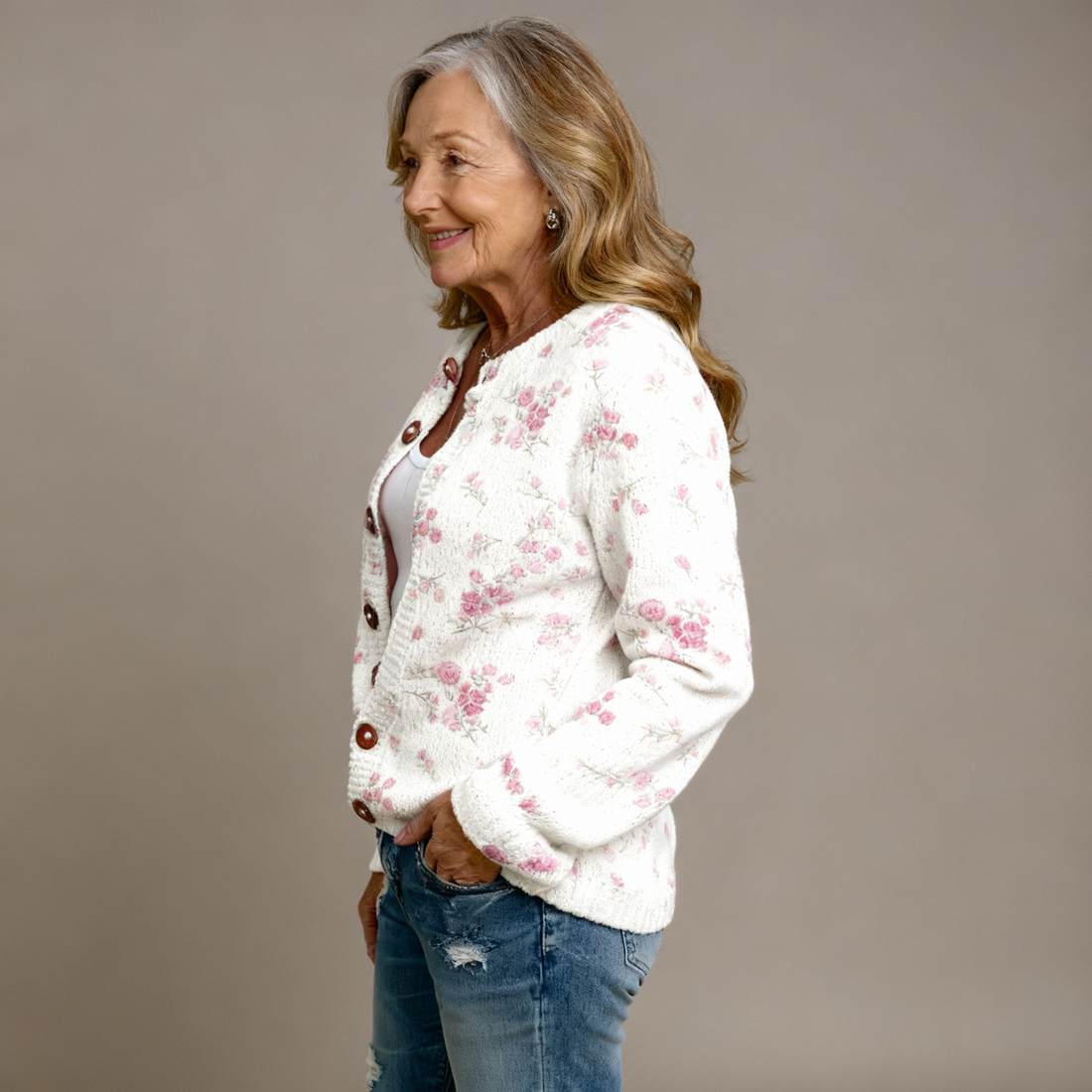 Jacqueline™ Pink Rose Cardigan