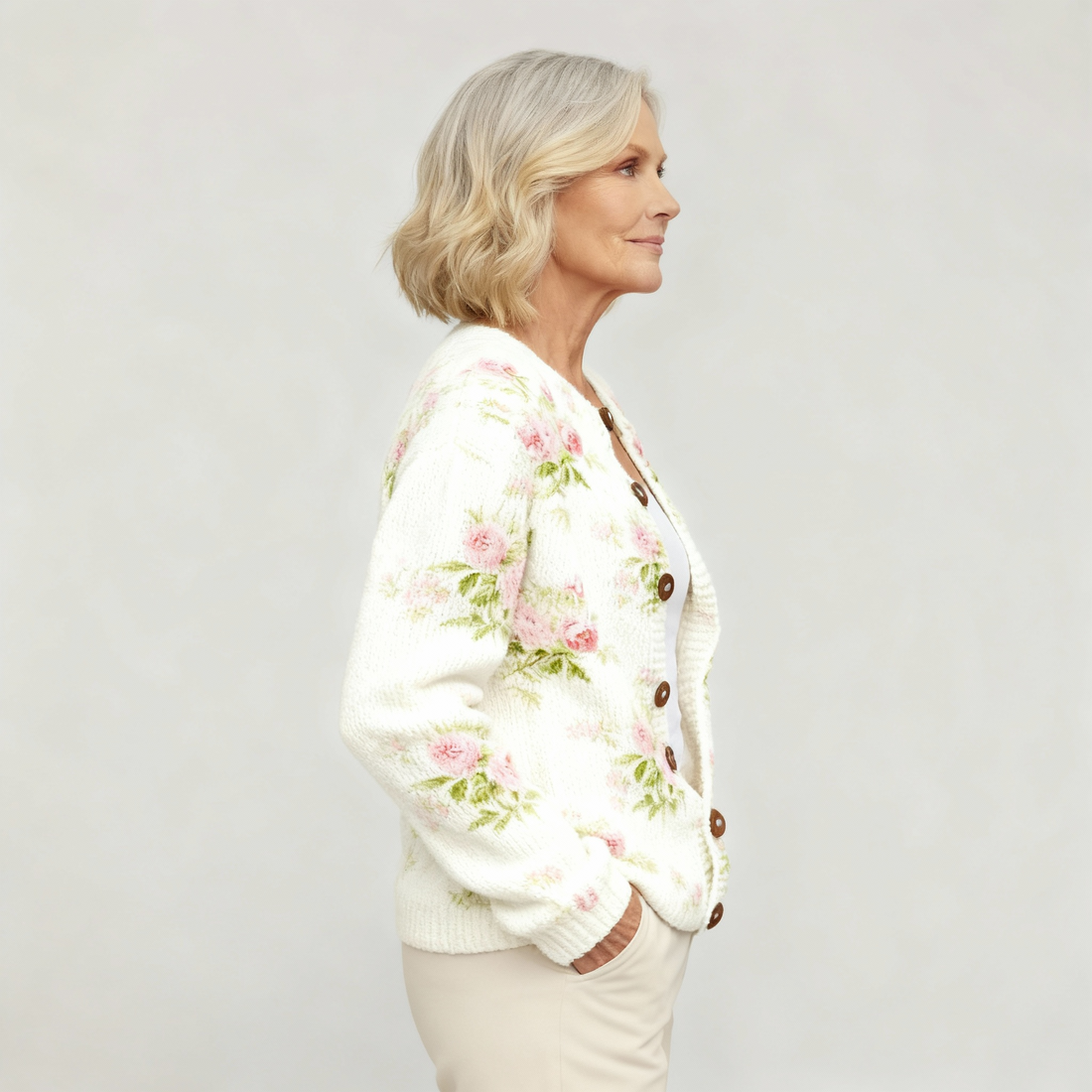 Amber™ Flower Art Cardigan