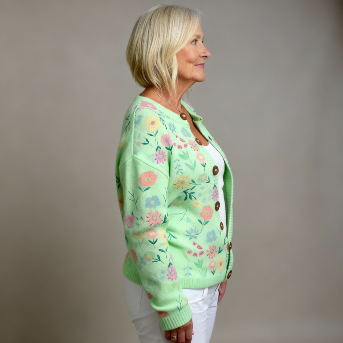 Heather™ Floral Design Cardigan