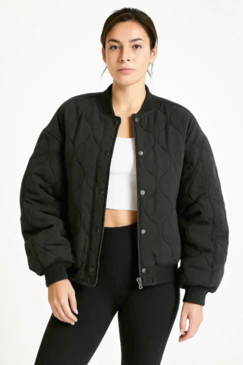Elvayn | Women’s Quilted Casual Winter Bomber Jacket