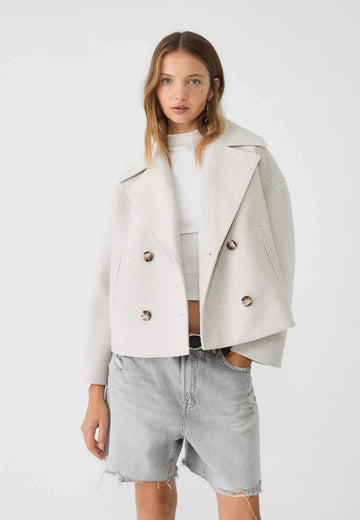 Chic short double-breasted jacket for women