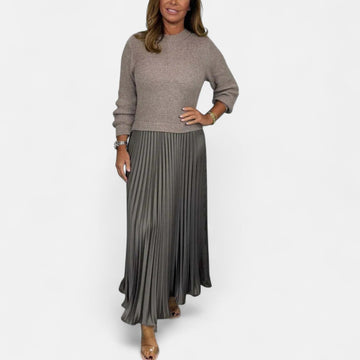 Elvayn | Knit Top Maxi Dress
