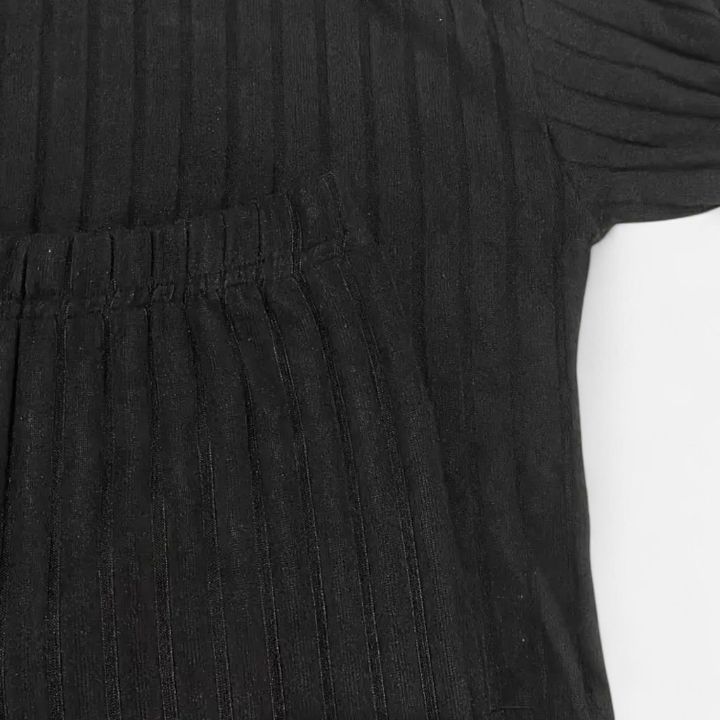 Elvayn | Women’s Ribbed Set – Mock Neck & Wide-Leg Elegance