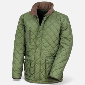 Elvayn | Men’s Quilted Gold Fleece-Lined Jacket