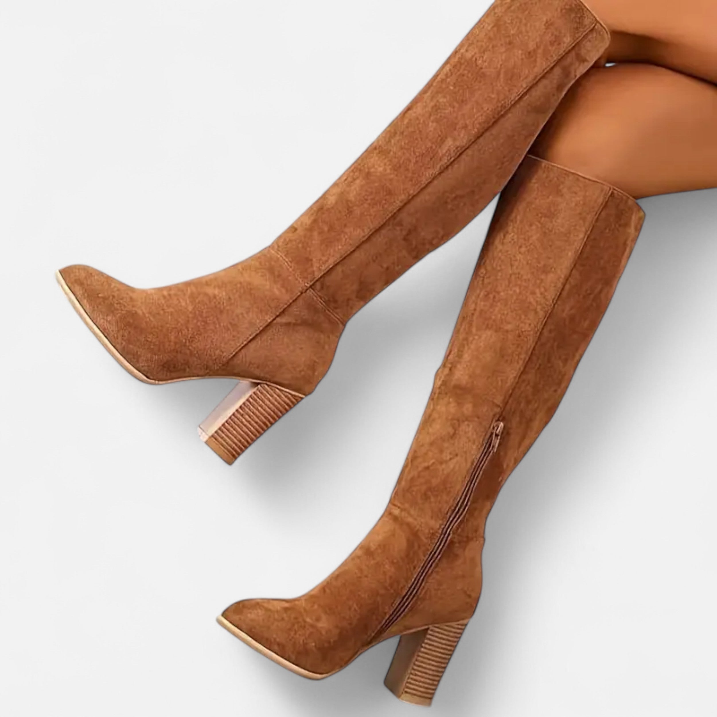 Elvayn | Women’s Long Boots – Equestrian Light Brown Elegance