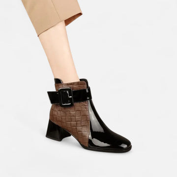 Elegant buckle ankle boots for women