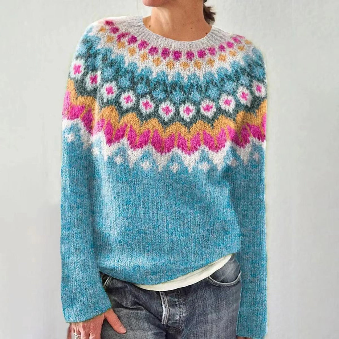 Elvayn | Winter Women Textured Style Sweater