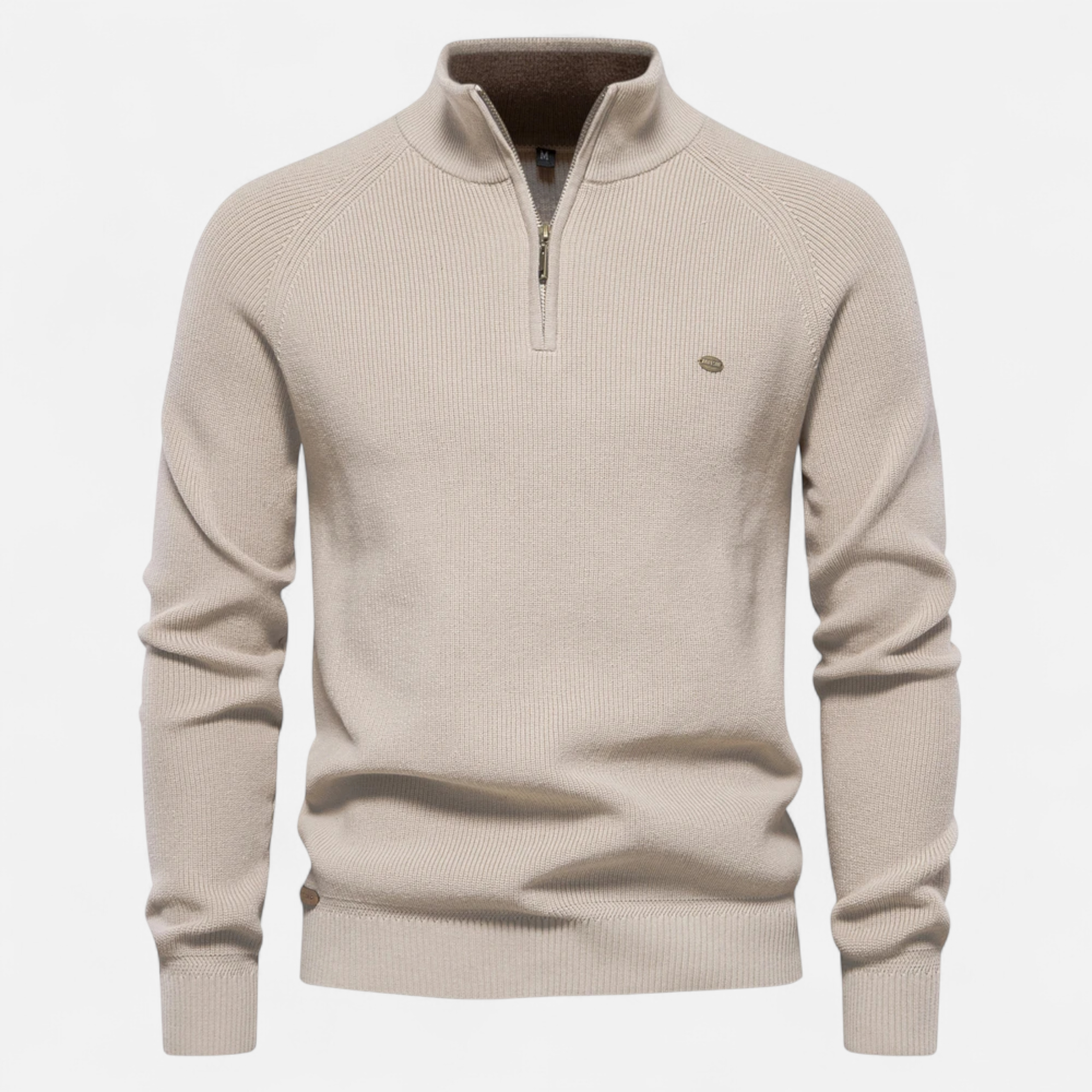 Elvayn | Men’s Cotton Zip Sweater – Refined Knitwear for the Season