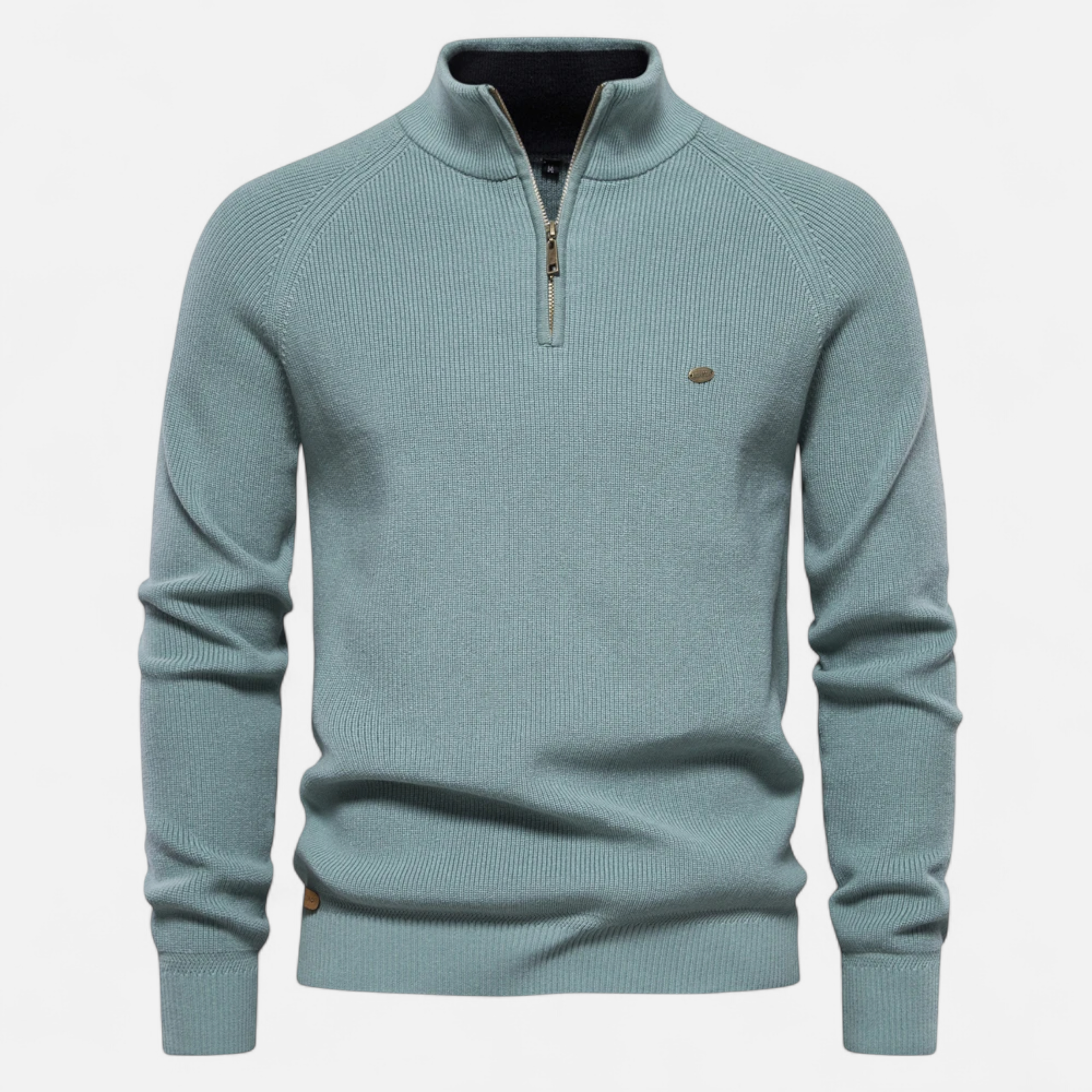 Elvayn | Men’s Cotton Zip Sweater – Refined Knitwear for the Season