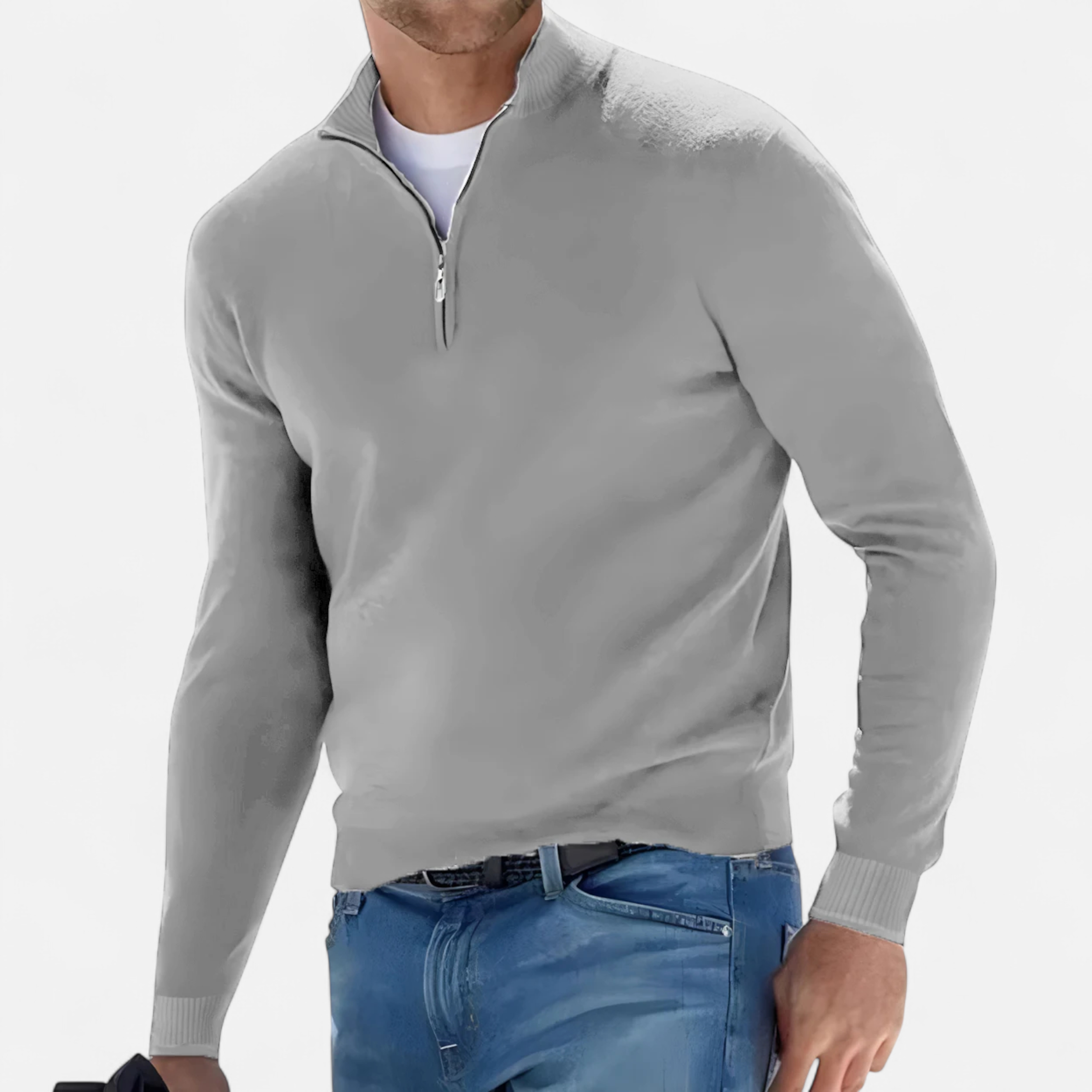 Elvayn | Men’s Half-Zip Sweater – Heritage Knit Elegance