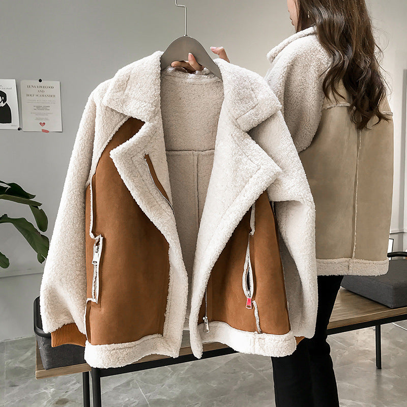 Elvayn | Women's Soft Faux Shearling Oversized Coat