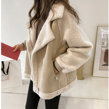 Elvayn | Women's Soft Faux Shearling Oversized Coat