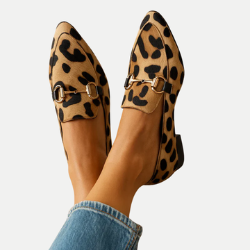 Leopard print loafers for women