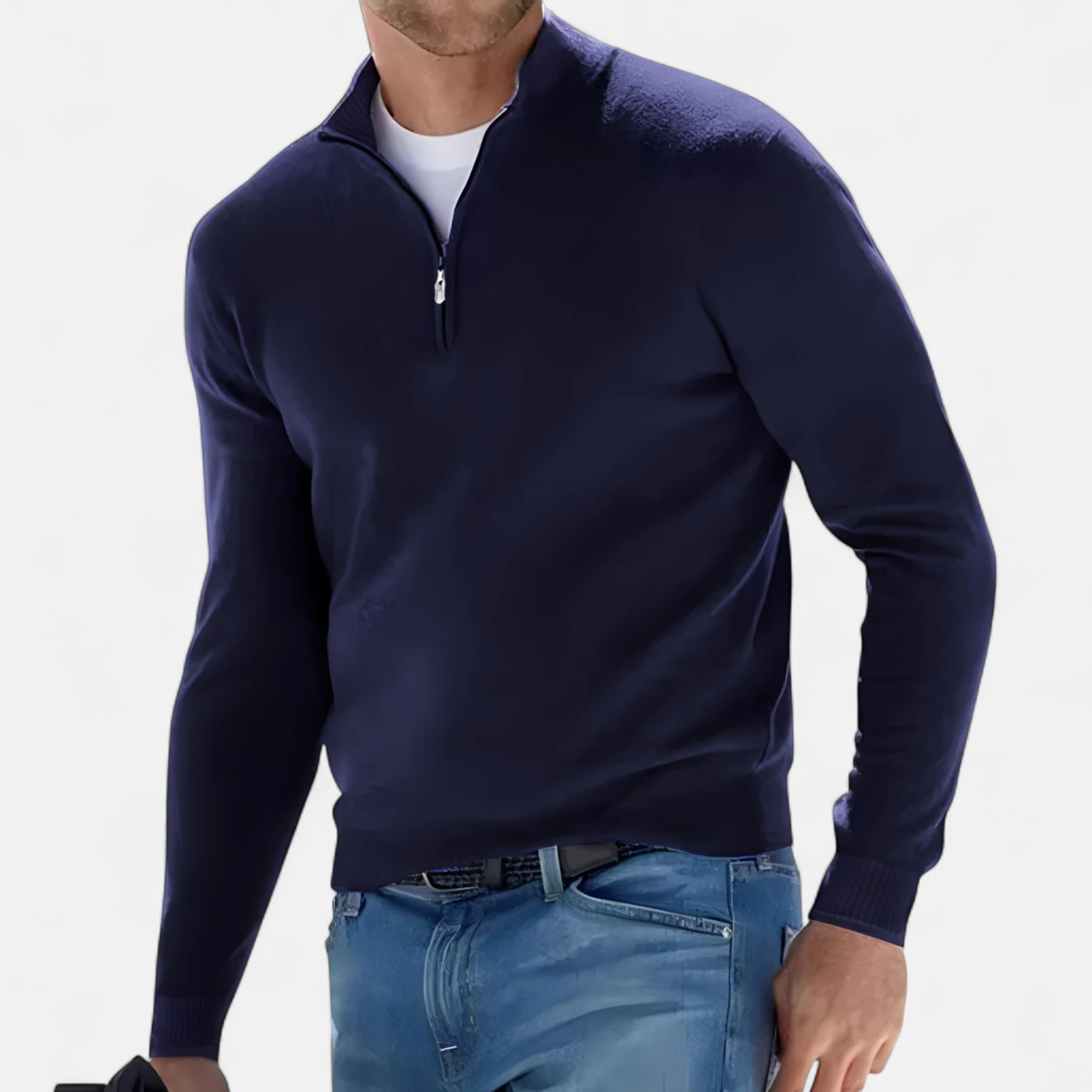 Elvayn | Men’s Half-Zip Sweater – Heritage Knit Elegance