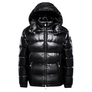 Elvayn | Men's Winter Quilted Jacket with Hood and Zip