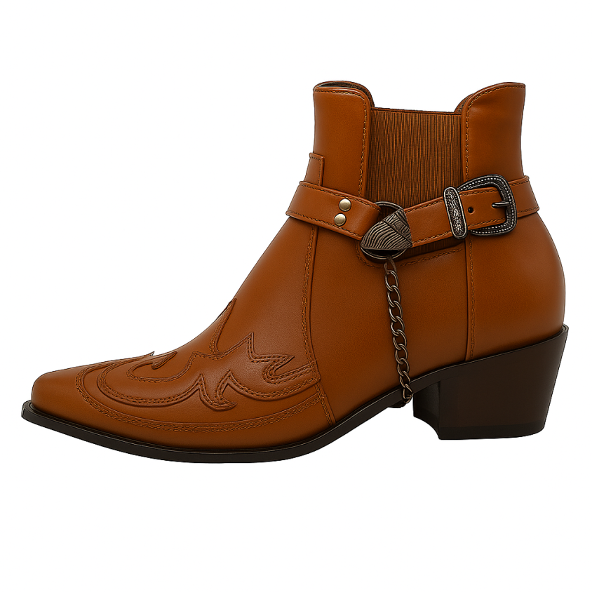 Elvayn | Men's Winter Western Boots With Buckle Style